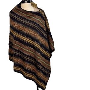 Peruvian Connection Baby Alpaca Wool Womens Poncho Shawl  One Size NWT